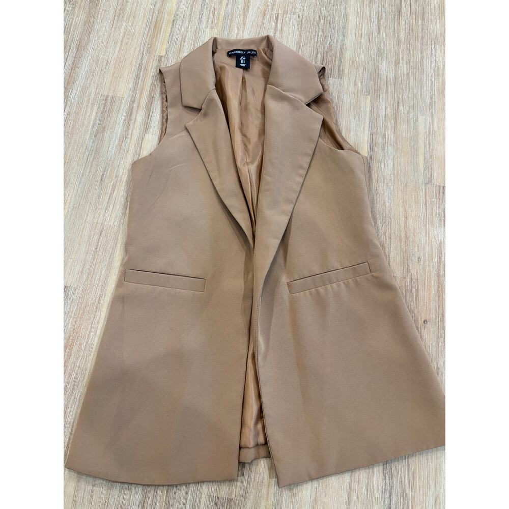 Sincerely Jules Brown Vest Blazer Size Small